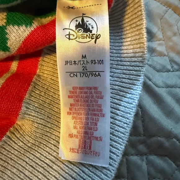 Disney Minnie Mouse Holiday Sweater Snowflakes Size Medium Christmas - Picture 10 of 12